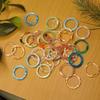 New Simple Vintage Colourful Transparent Resin Acrylic Geometric Square Round Ring Set For Women Charm Jewelry Gift