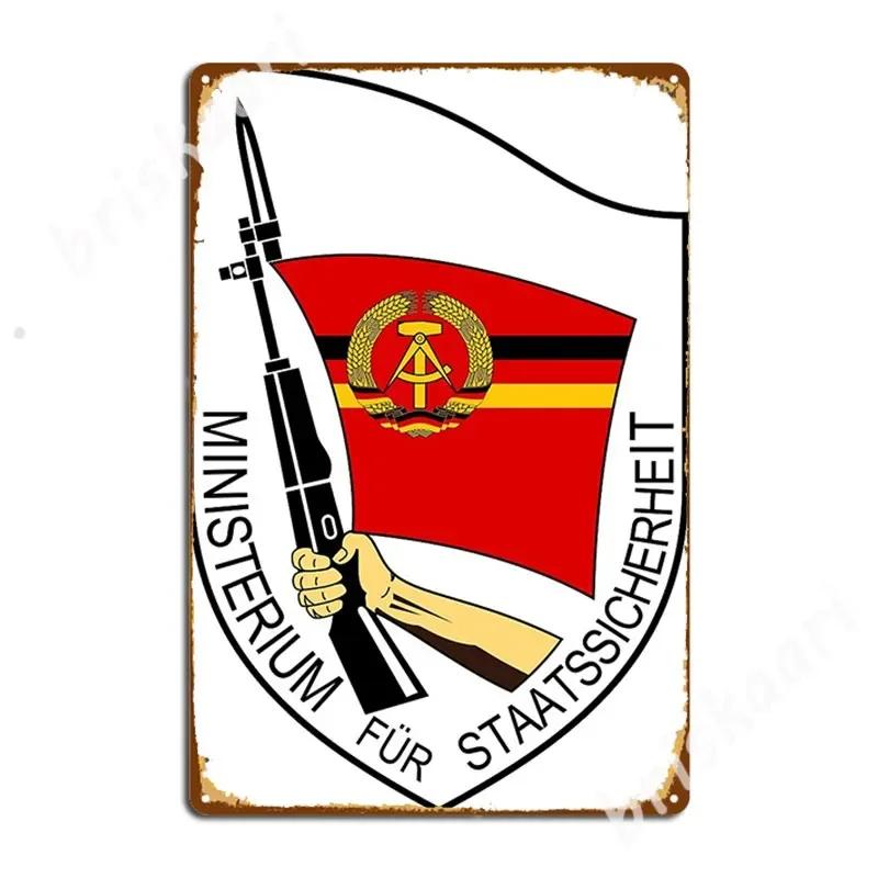 Stasi Ministry State Security - Gdr Ddr East Germany Metal Signs Cinema Living Room Club Bar Printing Plaques Tin Sign Posters