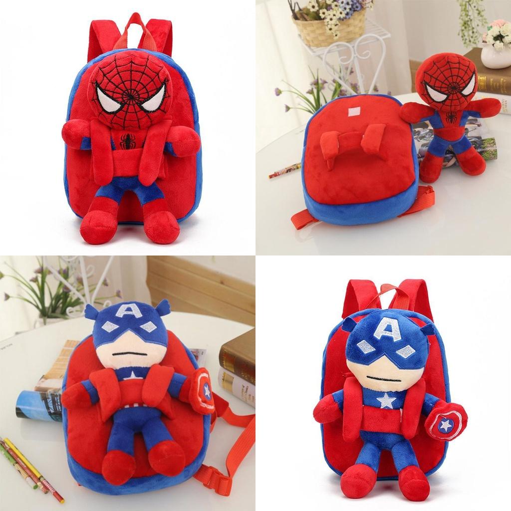 The Avengers Spiderman Captain America Batman Plush Backpack For Kids Durable And Safe