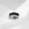 Diamond Studded Heart Shaped Titanium Steel Couples Engagement Ring Proposal and Love Set Zircon Couples Tail Ring