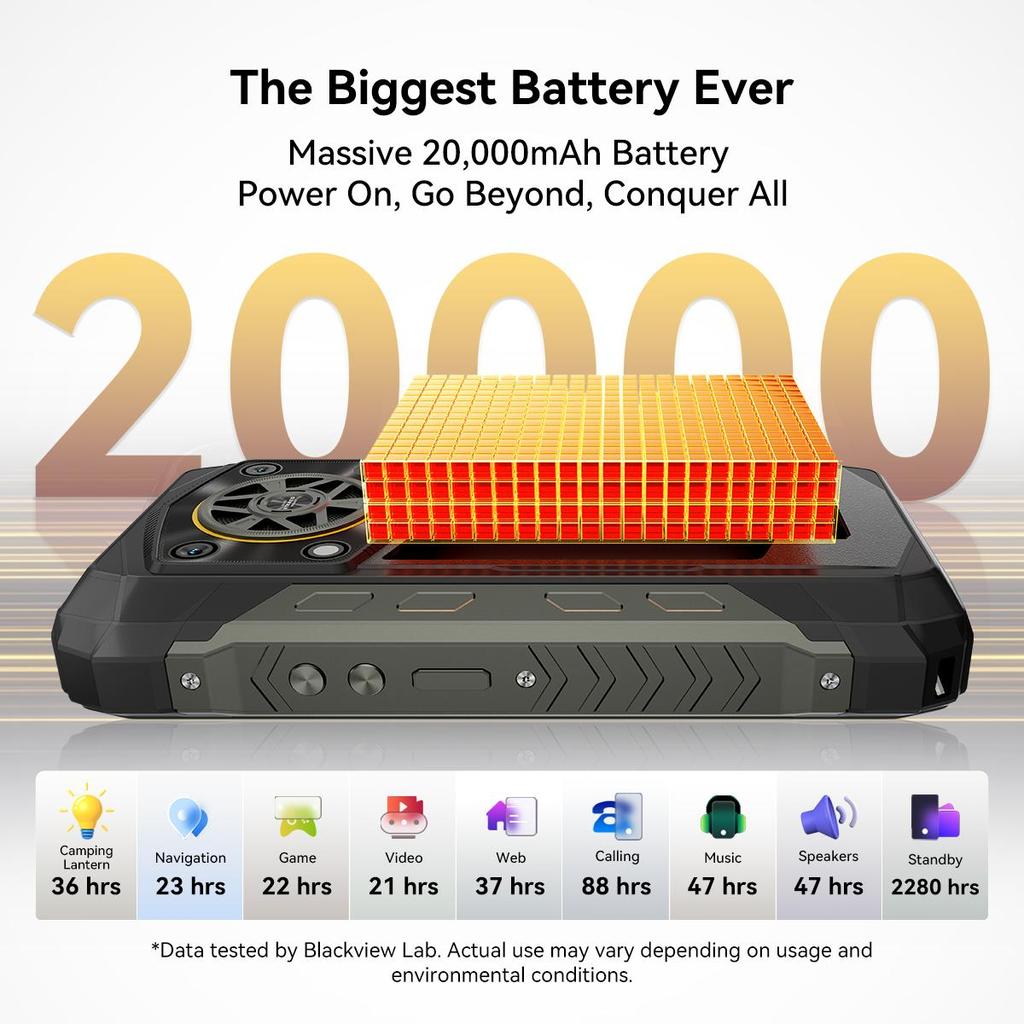 Blackview ROCK 5 Outdoor Smartphone 48GB+256GB 6,78" Android 16 Handy NFC 108MP Telephone