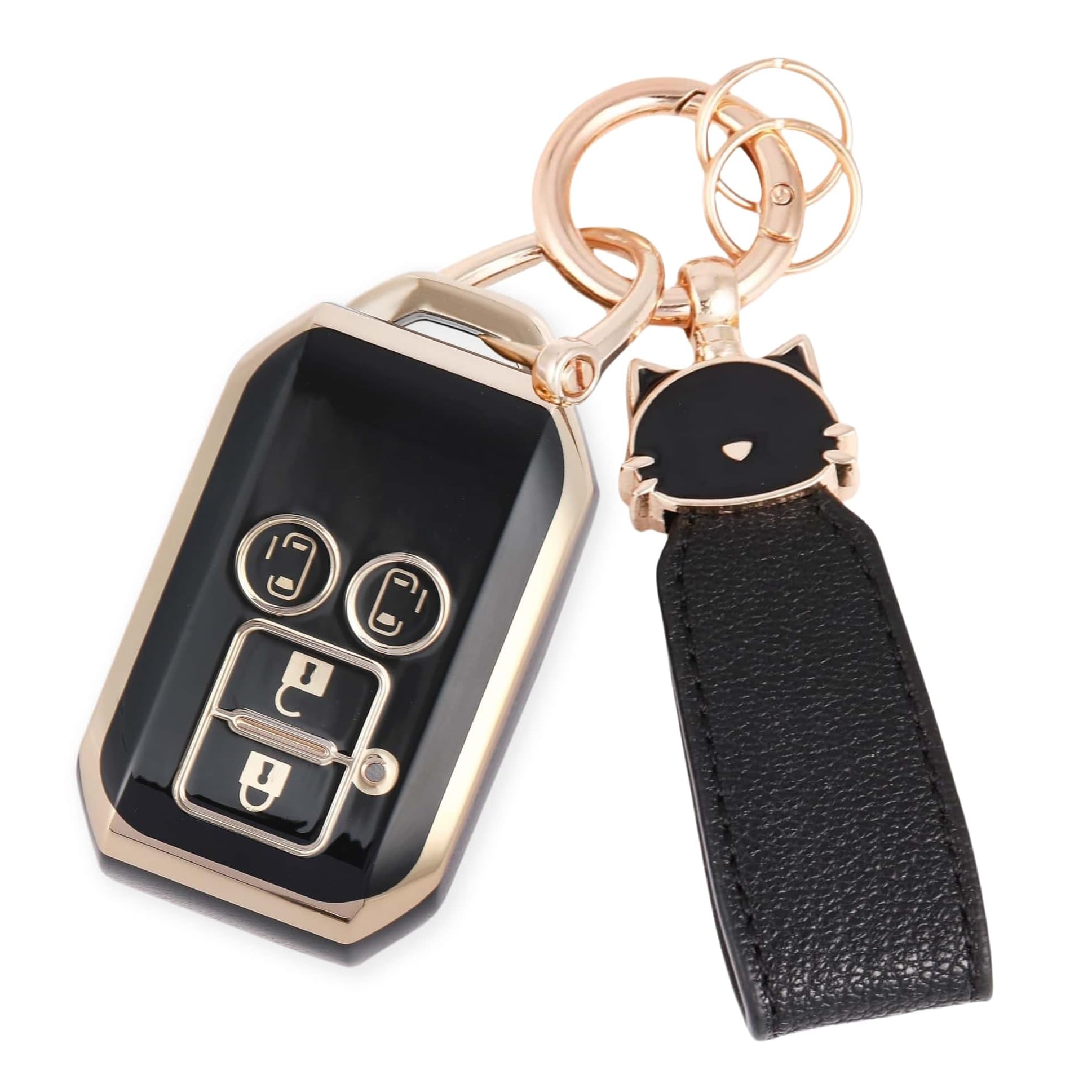 [ZANEKO] Key case compatible Suzuki new Spacia key cover Spacia One Size чёрный