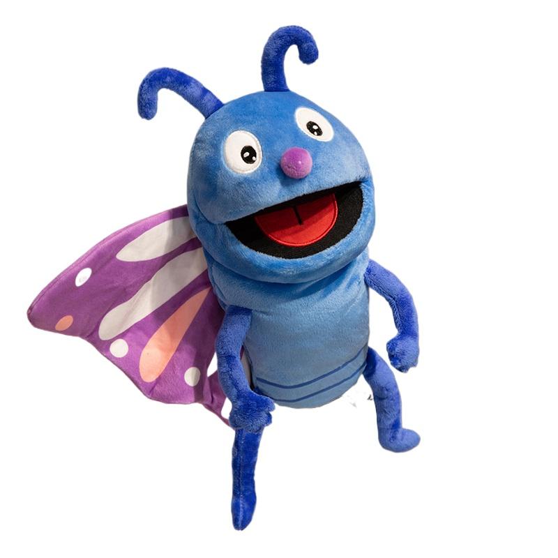 

30CM Hand Puppets Kid Toy Plush Insects Animal Caterpillar Ladybug Hand Puppets Doll Family Storytelling Role-playing Finger Toy 30cm