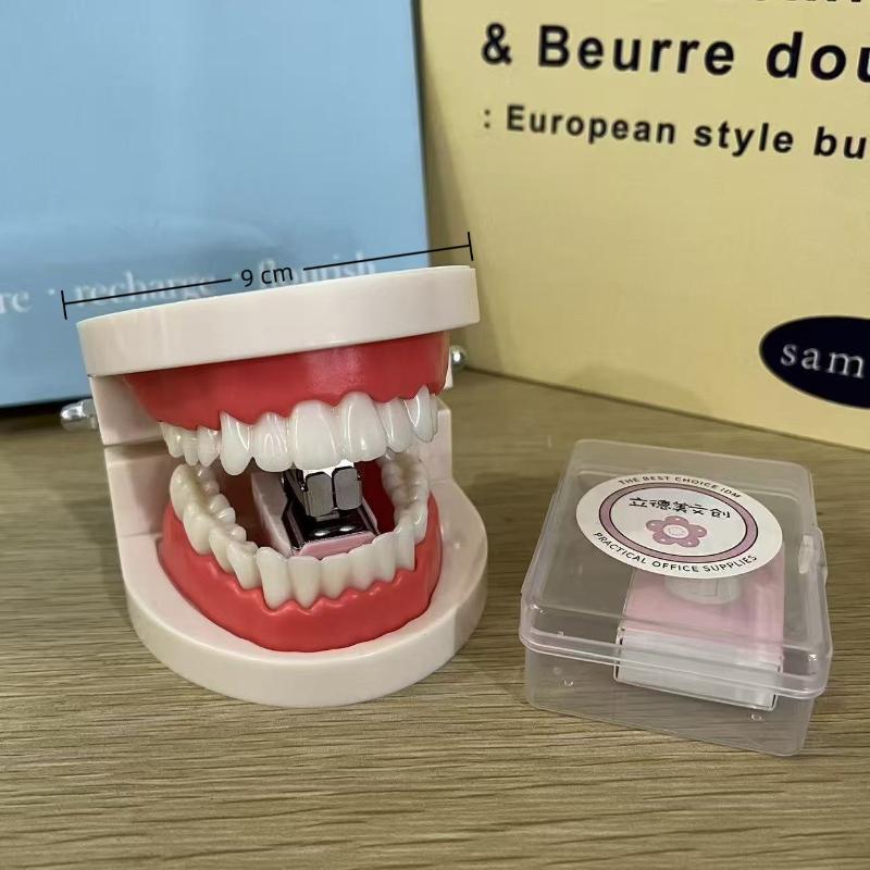 Creative Tooth Stapler Prank False Teeth Stapler Student Stationery Abstract Prank Tools Simple Personalized Gadgets