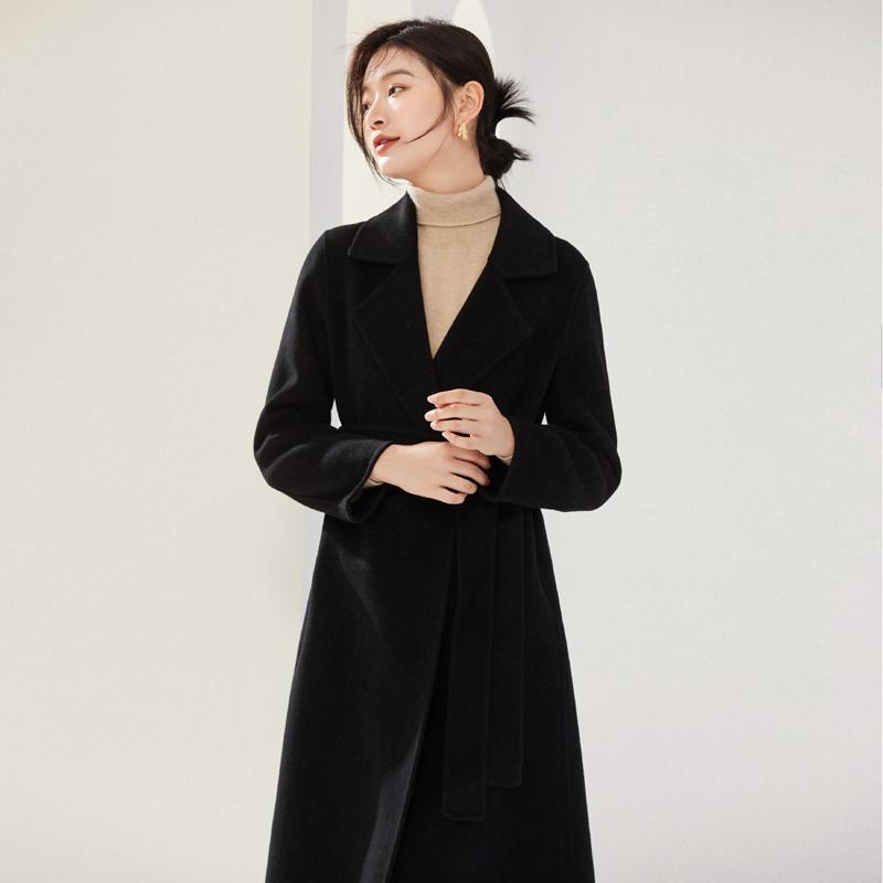 100% Wool Women Coat MODERN NEW SAGA Autumn Wool Long Jacket Handmade Pea Coat Winter Warm Wool Overcoat