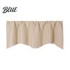 Solid Color Through Valance Room Balcony Curtain Home Rod Short Kitchen Window