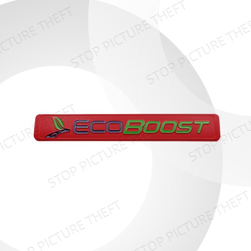 1Pc Metal Alloy EcoBoost Logo Car Trunk Fender Sticker Side Emblem Badge For F-150 Ranger Galaxy Bronco Focus Mondeo ST Line