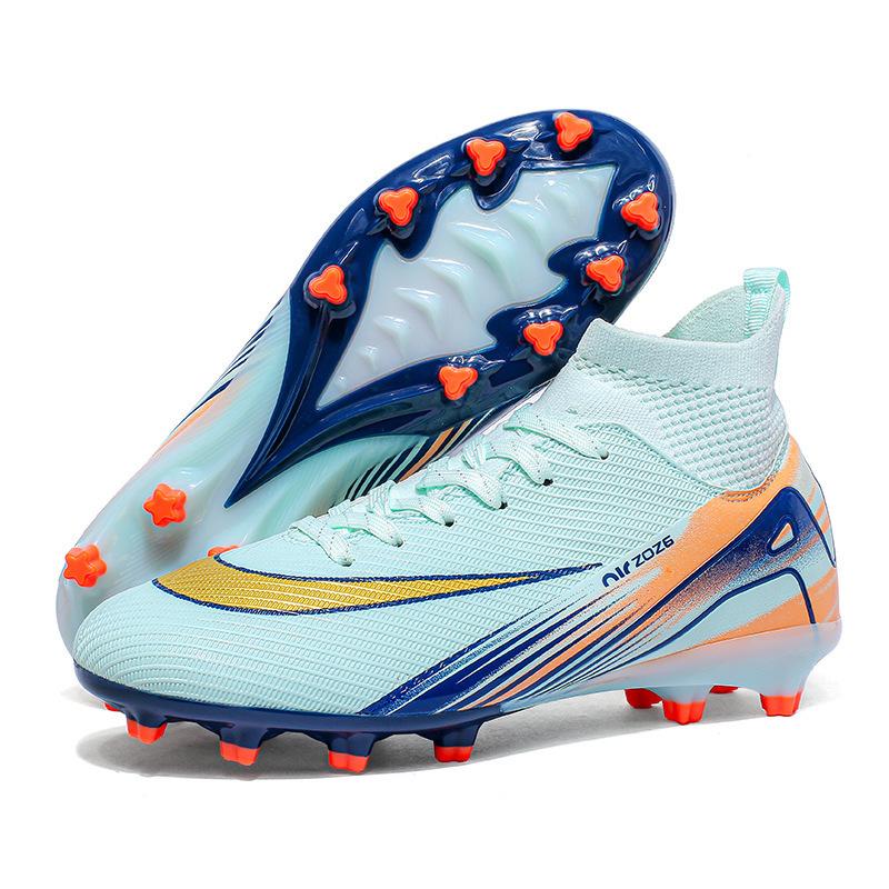 High-Top Football shoes for men and women broken nails artificial lawn spikes youth leather competition training shoes