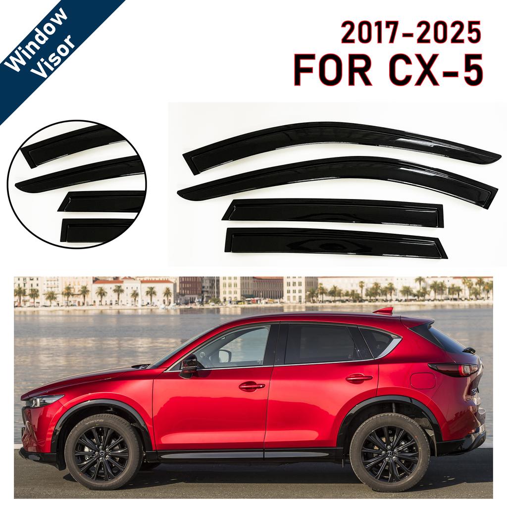 4 pcs of the latest model car window sunshade for Mazda CX-5 2017-2025 window visor rain guards window visors window rain guards