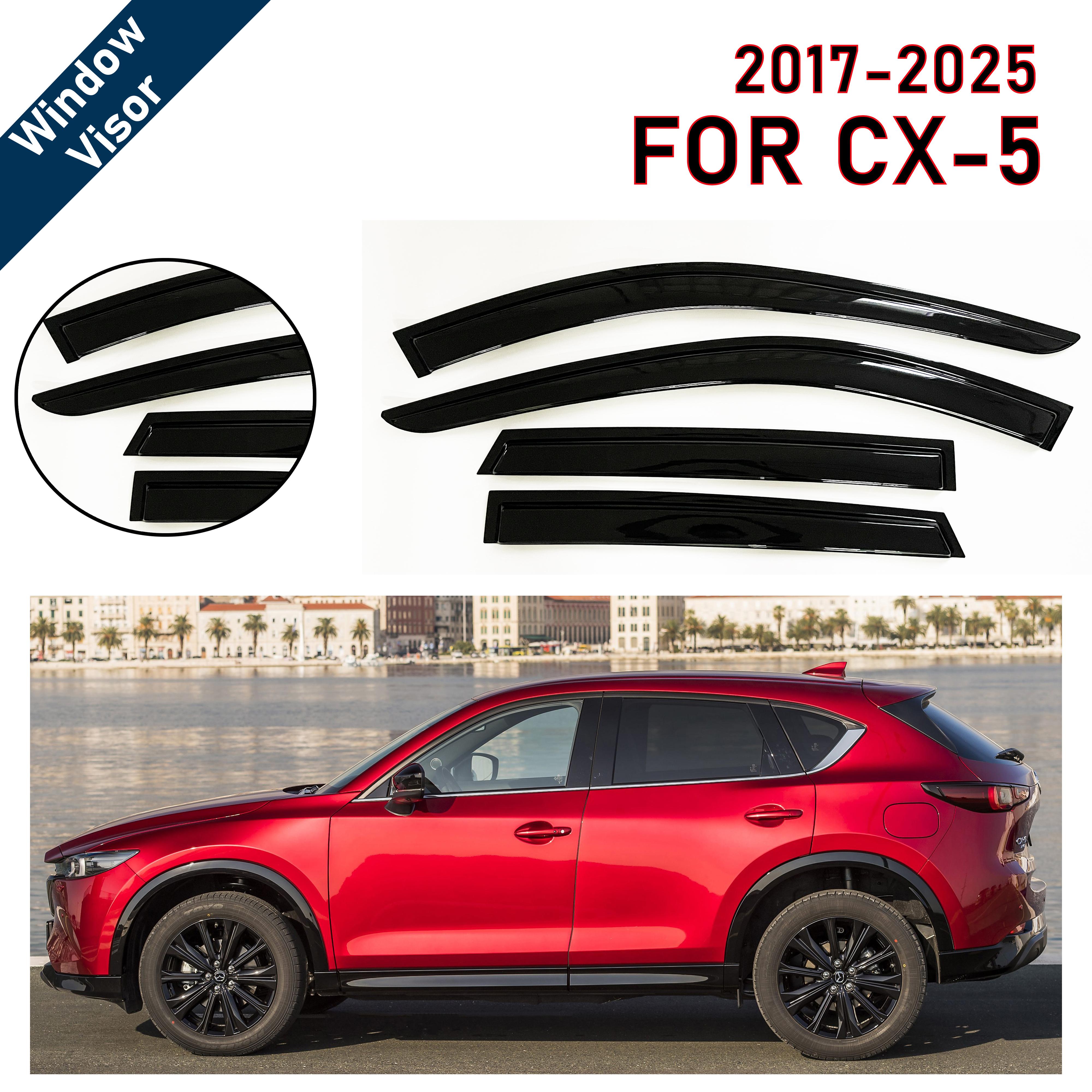 4 pcs of the latest model car window sunshade for Mazda CX-5 2017-2025 window visor rain guards window visors window rain guards чёрный
