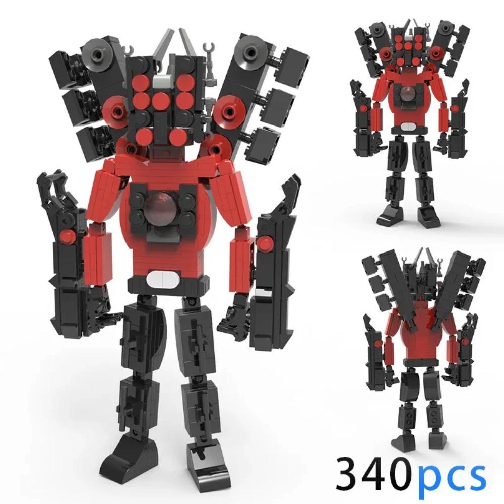 

Skibidi Building Blocks Toys - Cameraman/Titan/Clock King Анимационные фигурки Модель, DIY Сборные кирпичи для мальчиков, девочек, детей, рождение