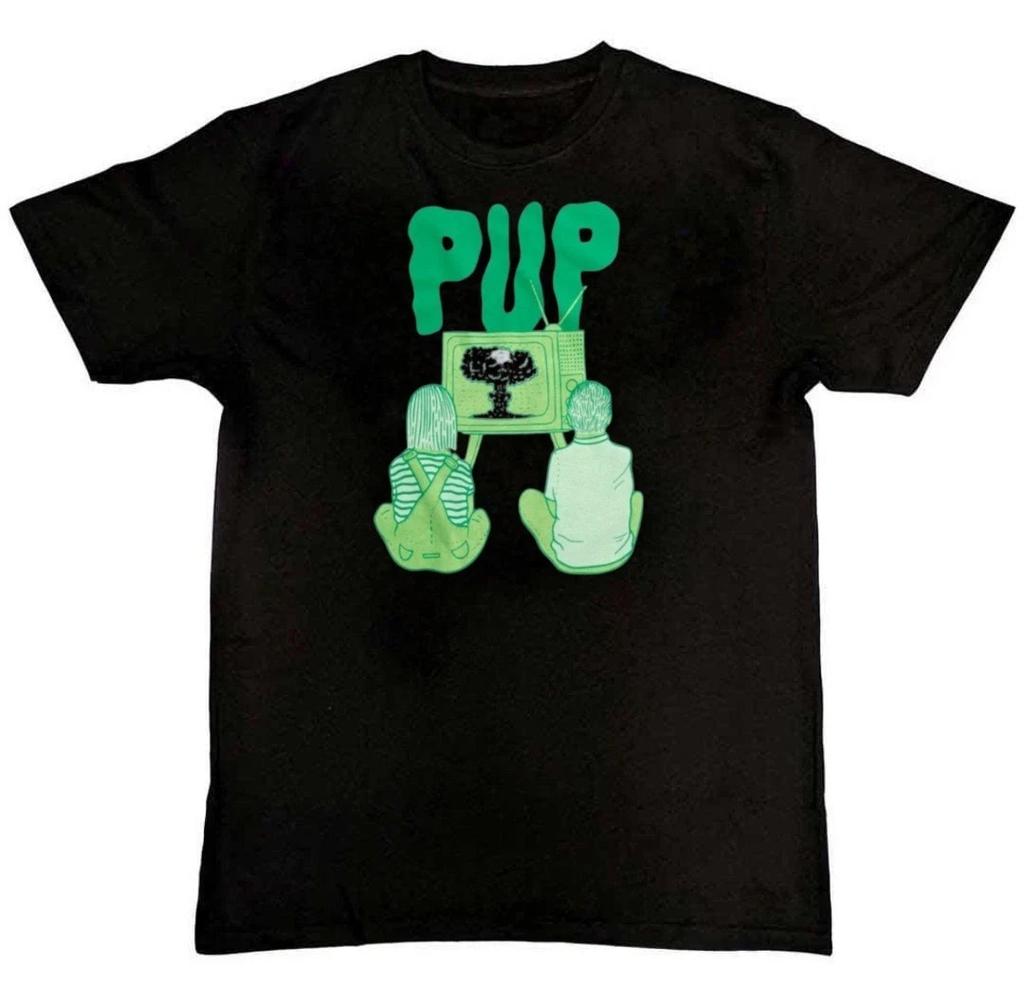 PUP la band grigio Stampa Grafica Unisex Uomo 100% Cotone T-shirt Magliette Uomo Top