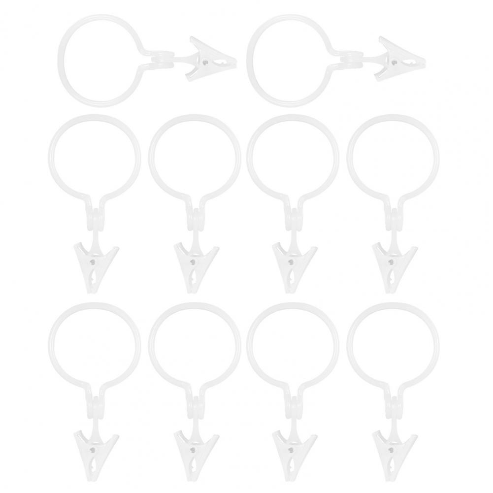 

10 шт. крючков для штор, зажим для подвешивания занавесок для душа, экраны для душа, аксессуары для окон для ванной комнаты белый