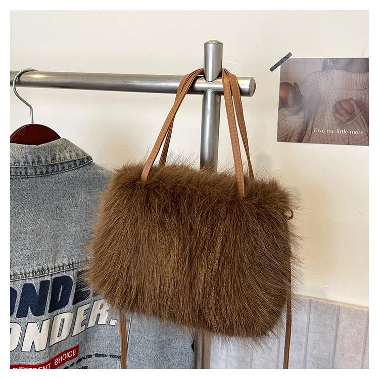 

Однотонная плюшевая сумка для женщин, сумка через плечо, сумки через плечо, удобные, все игры, мода