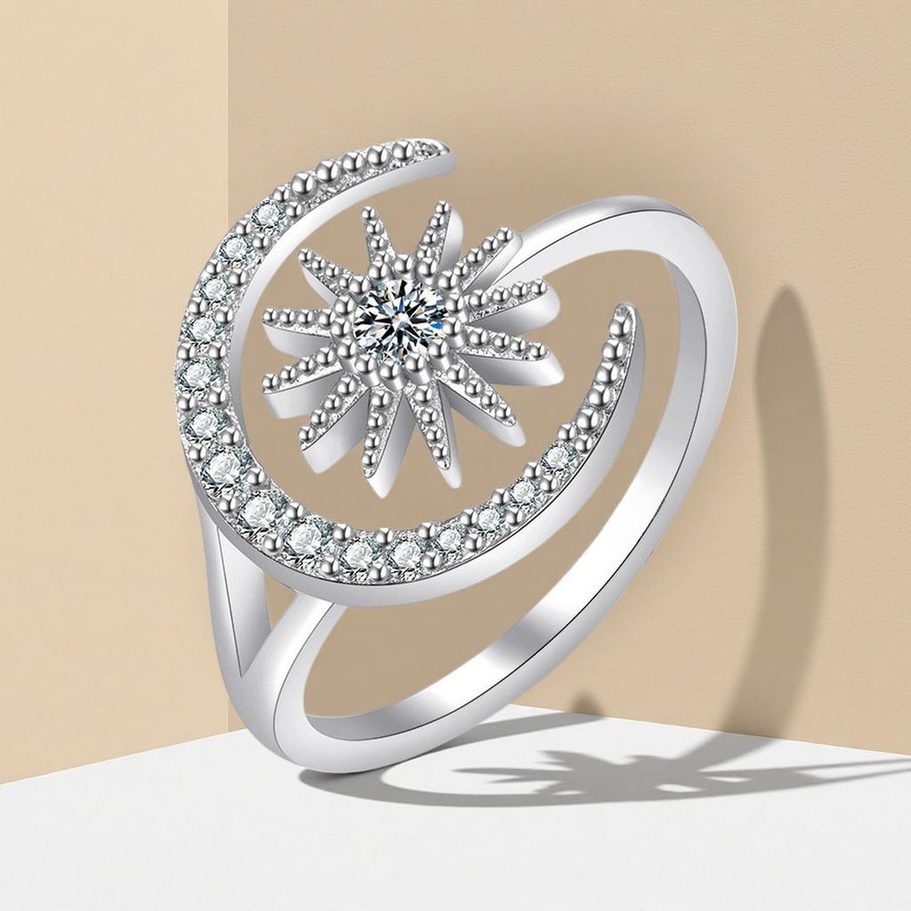 New Copper Ring Stars 5A Zircon For Women Wedding Engagement Jewelry Accessories Fashion High Quality Gift