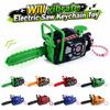 Clockwork Electric Saw Keychain Toy Pull Rope Logging Saw Toy Gift Toy Key Decor