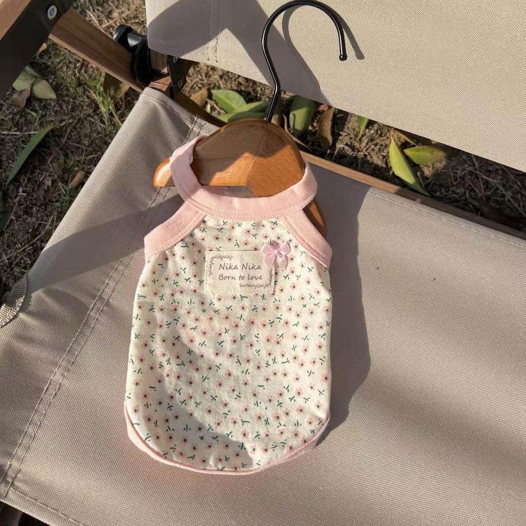 Summer pet clothes new puppy dog clothes Pomeranian bear teddy kitten T-shirt thin breathable cute