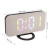 LED Mirror Digital Alarm Clock Large   Brightness Colorful RGB Display Beside Digital Clock with Dual USB Ports