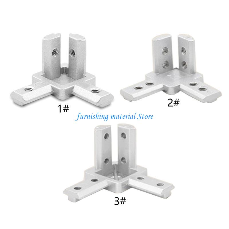 Y5GD 4 Pieces 3-Way End Corner Bracket Connector for Aluminum Extrusion 2020 3030 4040 Series Slot