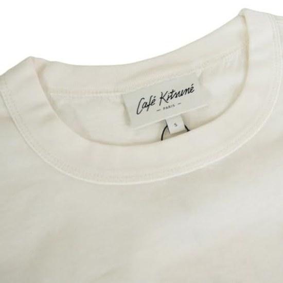 Maison Kitsune CAFE Crew Neck T-Shirt Relax Off White