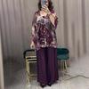 2026 Autumn European & American Solid Color Long Dress with Elegant Hot Drilling - French Two-Piece Set.