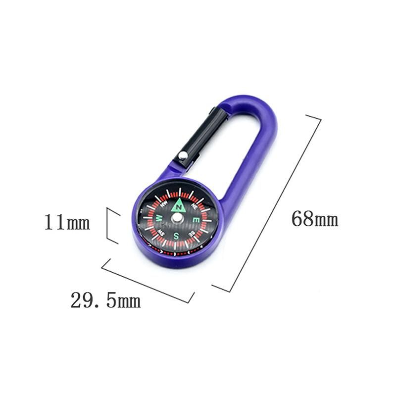 Mini Lightweight Compass, Portable Carabiner Keychain Compasses, Outdoor Camping Tool, Mountaineering Tourism Survival Equipment