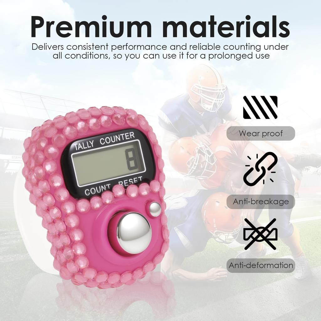 12Pcs Electronic Finger Counter 5 Digit Number Count Clicker LCD Display Finger Pitch Counter for Sports Inventory Teacher