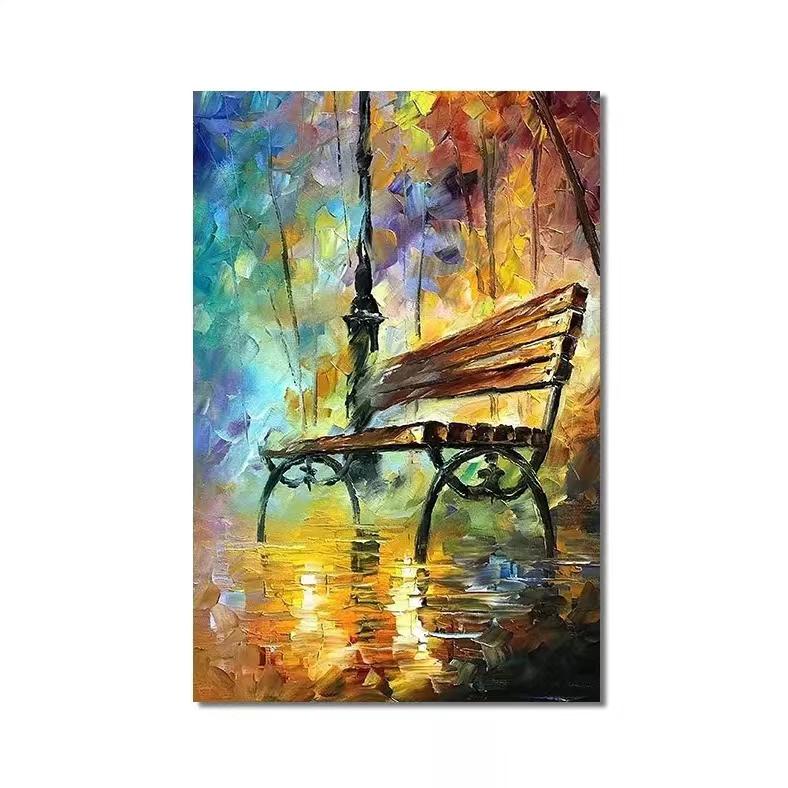 Abstract Landscape Wall Art Canvas Paintings Posters And Prints Forest Street Rainy Pictures For Living Rome Home Cuadros Decor