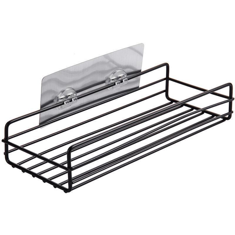 Punch-Free Bathroom Corner Shower Shelf - Wall-Mounted Storage for Kitchen & Bath