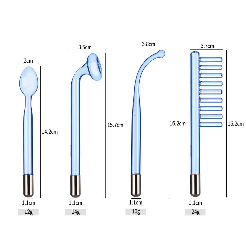 High Frequency Replacement Electrodes Glass Tube Facial Electrotherapy Wand Acne Spot Remover Beauty Device