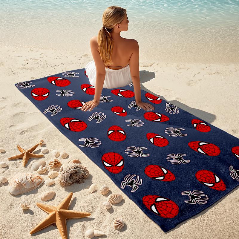 Spider-Man beach towel Outdoor camping Beach towel for vacation swim Outdoor pool Absorbent bath towel