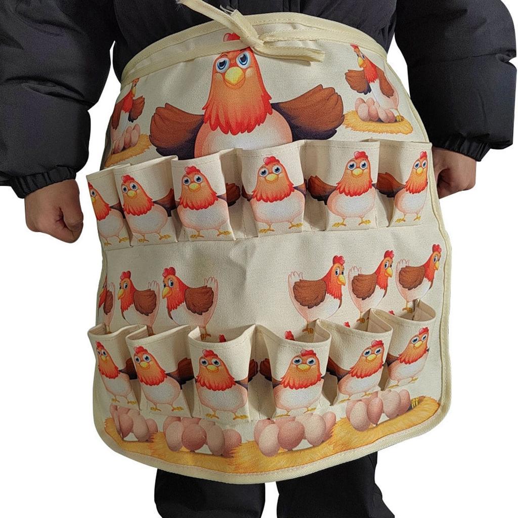 Egg Collecting Apron Pick Up Eggs Multi-pocket Apron