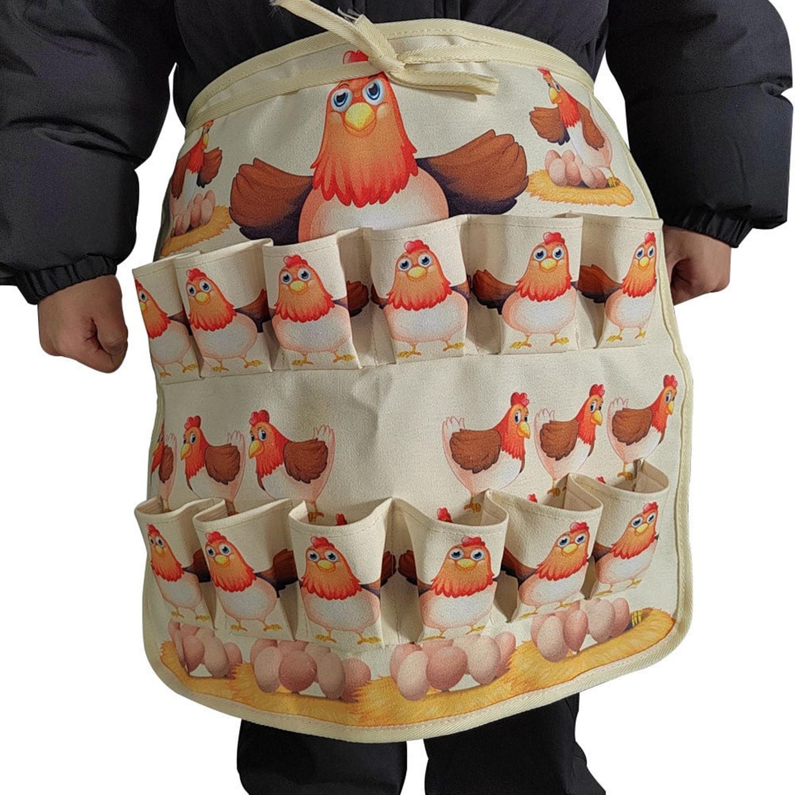 

Egg Collecting Apron Pick Up Eggs Multi-pocket Apron One Size