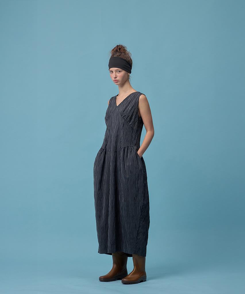 Deomillui Hanna Stripe Dress (Black)