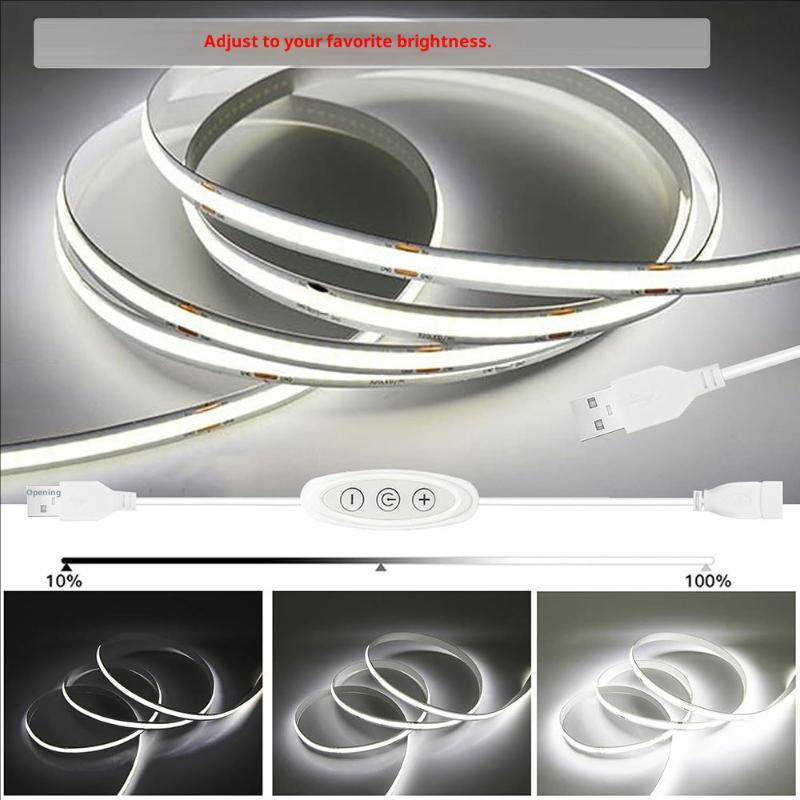 1Pcs 5V 2A 10-Level Dimming Power Cable For Led Light Lamp Speed Controller Cable 3Key Usb Dimmer Switches