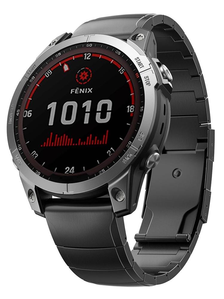 QuickFit 26mm 22mm Titanový kovový řemínek na hodinky Pro Garmin Fenix 7 7X Pro 5 5X 6 6X/Epix Pro (Gen 2)/MARQ/TACTIX Snadno nasaditelný řemínek