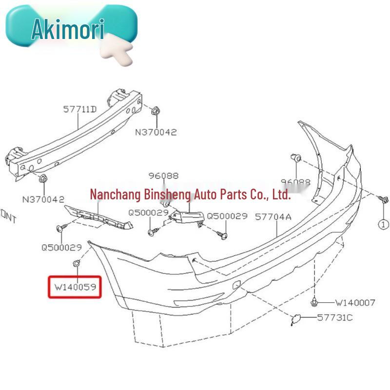 Couvercle de fixation à pince pour tige de poussée de pare-chocs avant et arrière pour 20 pièces OE# 909140059