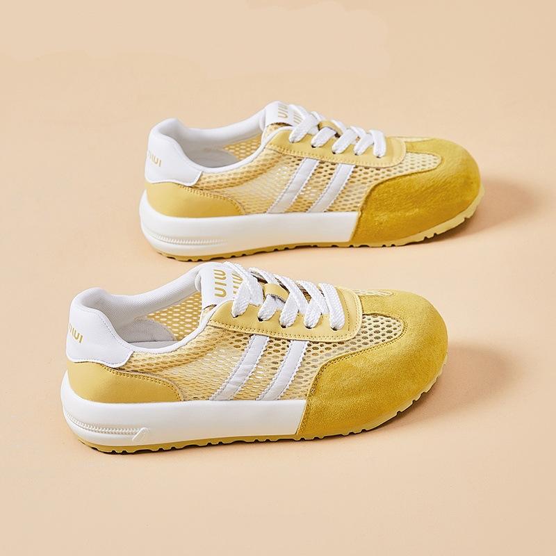 Platform Casual Board Shoes, German Training Shoes, Women's Soft Leather Little White Shoes, 2025 Spring New Sports and Leisure Versatile Women's Shoe