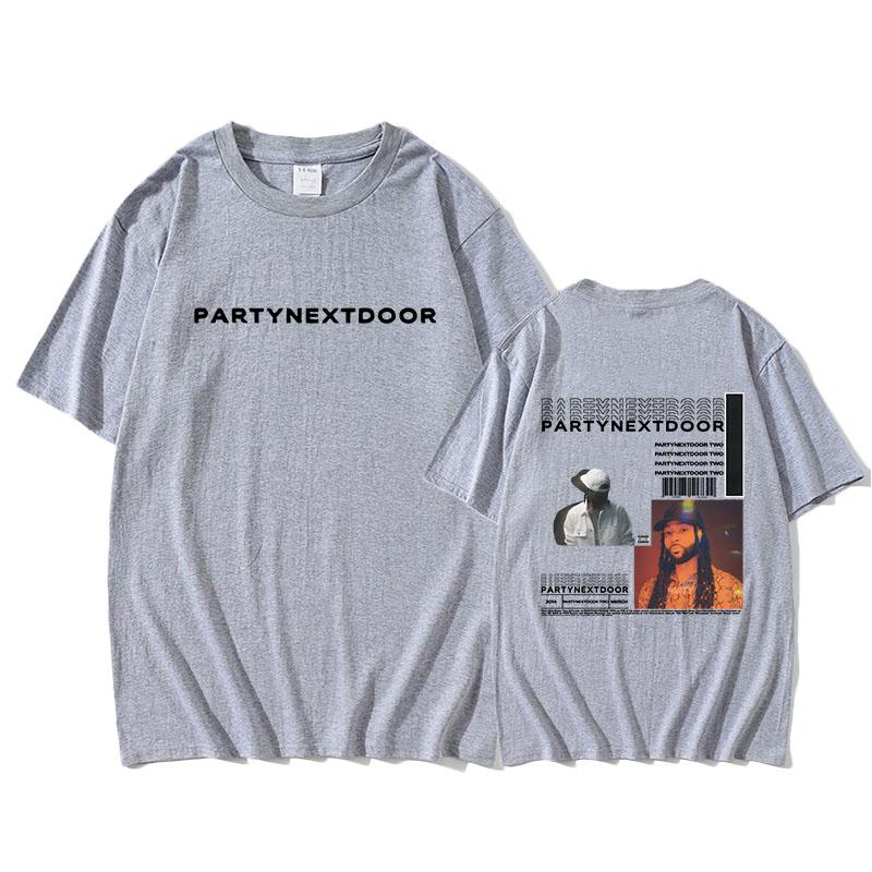 PARTYNEXTDOOR T-shirt Double-sided Printing Grunge High Quality Tee-shirt Funko Pop Fashion Tshirt Ropa Hombre Gothic Clothes