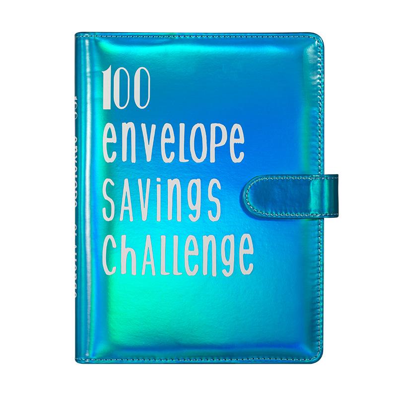 Cross-Border Exclusive Savings Challenge Loose-Leaf Notebook with 1-100 Cash Envelope Card Film