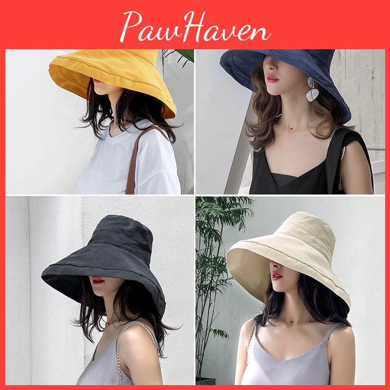 Summer Large Brim Womens Windproof Sun Hat Koreanjapanese Style Peach Skin Velvet Fisherman Hat For Outdoor Use