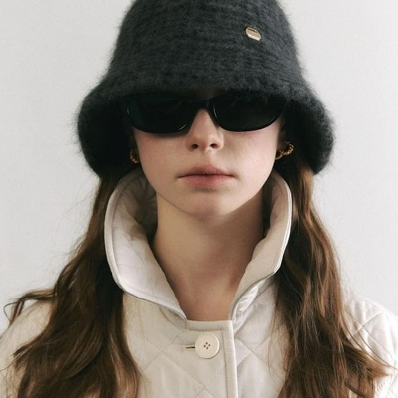 

ACCLET Шляпа-ведро из ангорской шерсти в гусиную лапку H017_СЕРЫЙ gray