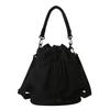 Women's Versatile Fashi Casual Bucket Bag, Large Capacity Oxford Cloth Drawstring Shoulder & Crossbody Bag