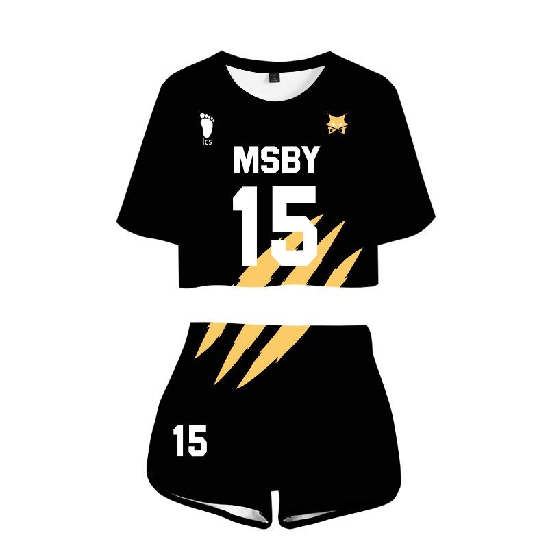 Volleyball less college jersey set cosplay animation periphery short sleeve basketball