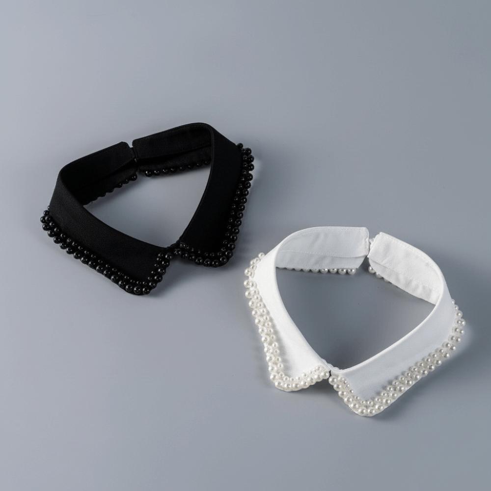 Fashionable Pearl Border Fake Collar Detachable Minimalist Shirt Collar Accessory High-End Elegant Dress Blouse Decor For Women