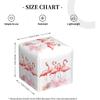 Square Tissue Boxes 5.2"x5.2"x5.2", Pink Flamingos Watercolor Tissue Holder Decor for Bathroom/Vanity Countertop/Home/Car/Office