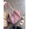 Hot Girl Retro Pink Leopard Tote Bag Women Large Capacity Hobos Handheld Shoulder Bag Ladies Fashion Commute Daily Underarm Bags