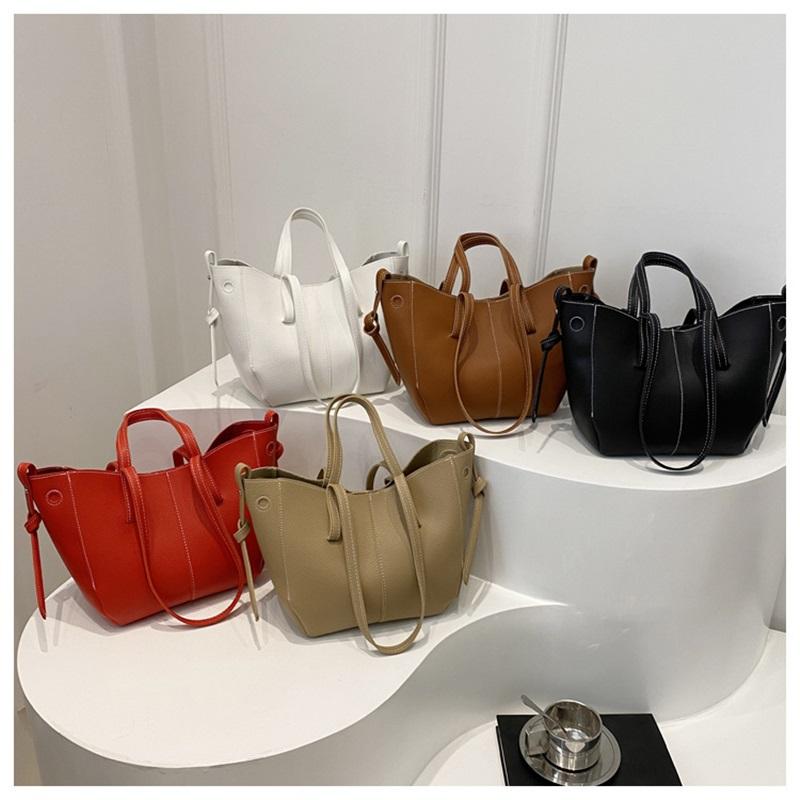 Bags Women's PU Portable Tote Bag 2025 Large Capacity Trendy Fashion Niche High-end Shoulder Bag