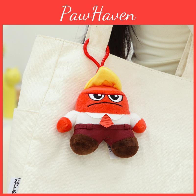 Out Inside Keychain Cute Cartoon Girl Schoolbag Decorated Plush Doll Pendant