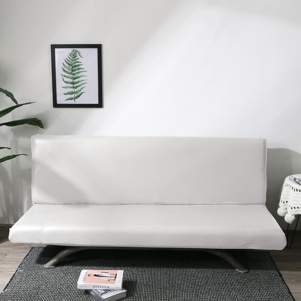 PU Leather Without Armrest Slipcover Elastic Sofa Bed Cover Anti-dirty Folding All-inclusive Couch Cover Pet Furniture Protector